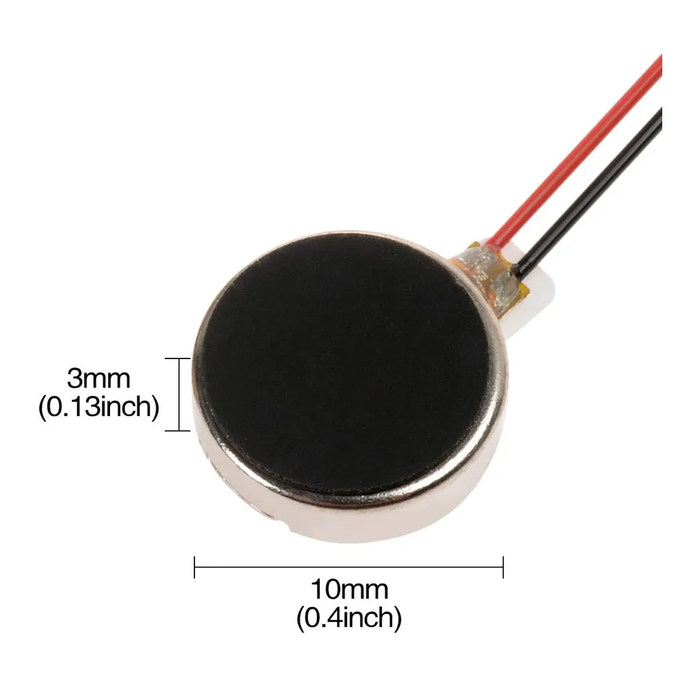1027 10mm Diameter 2.7mm width Flat Button Coin type Micro Vibrator Motor 3V