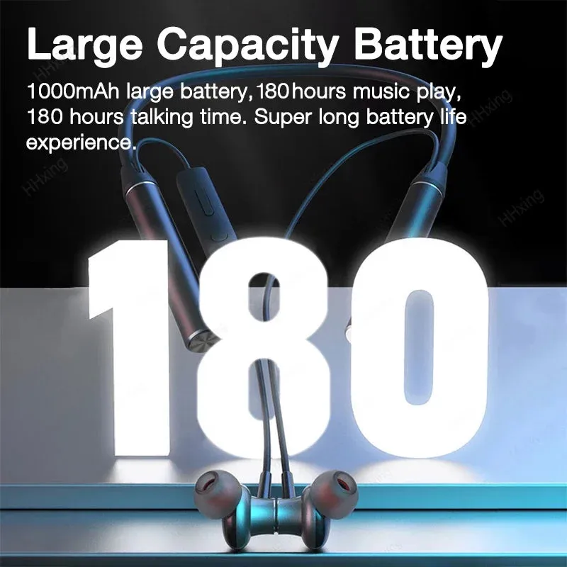 180 Hour Wireless Tooth Headset with Mic and Bass