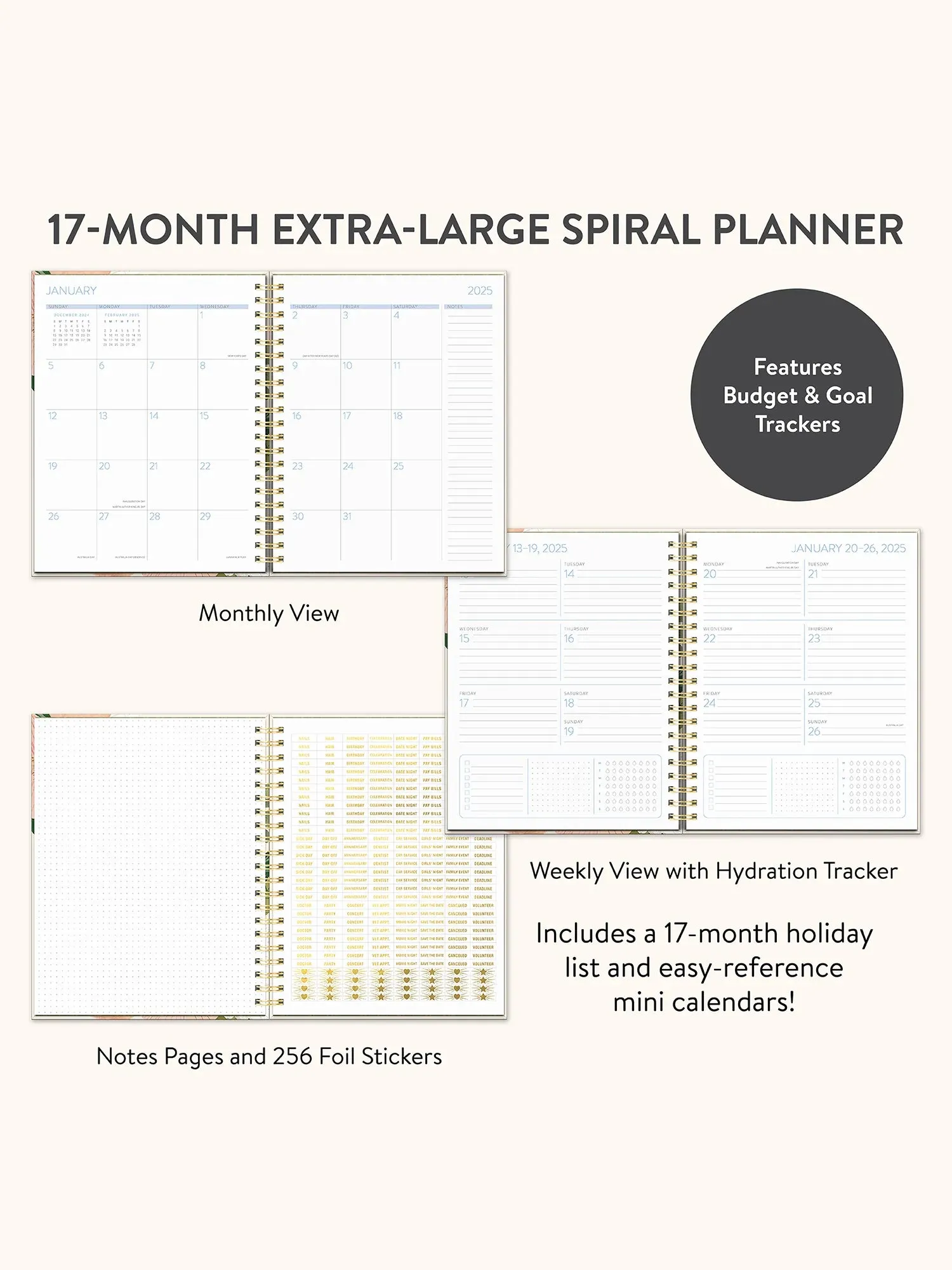 2025 Bella Flora XL Spiral Planner