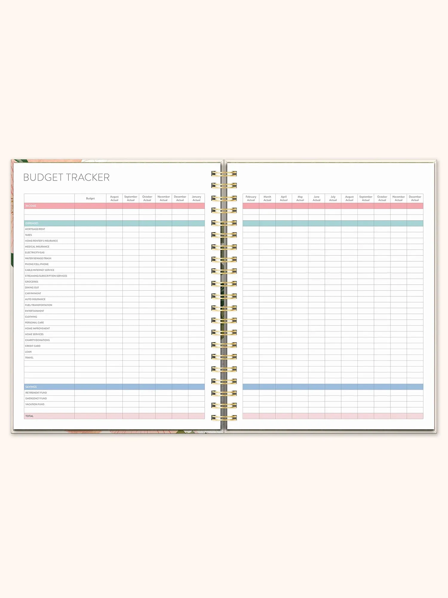 2025 Bella Flora XL Spiral Planner