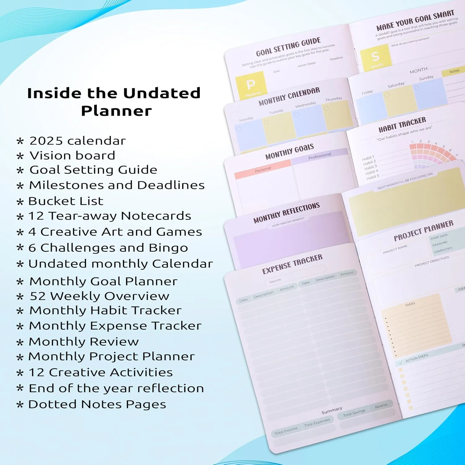2025 Undated Annual Planner Kit - Journey
