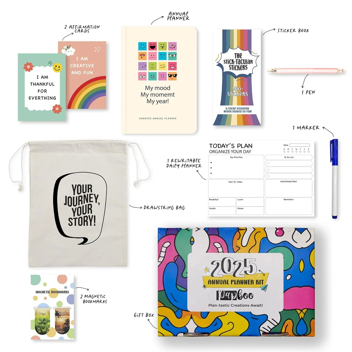 2025 Undated Annual Planner Kit - My Mood