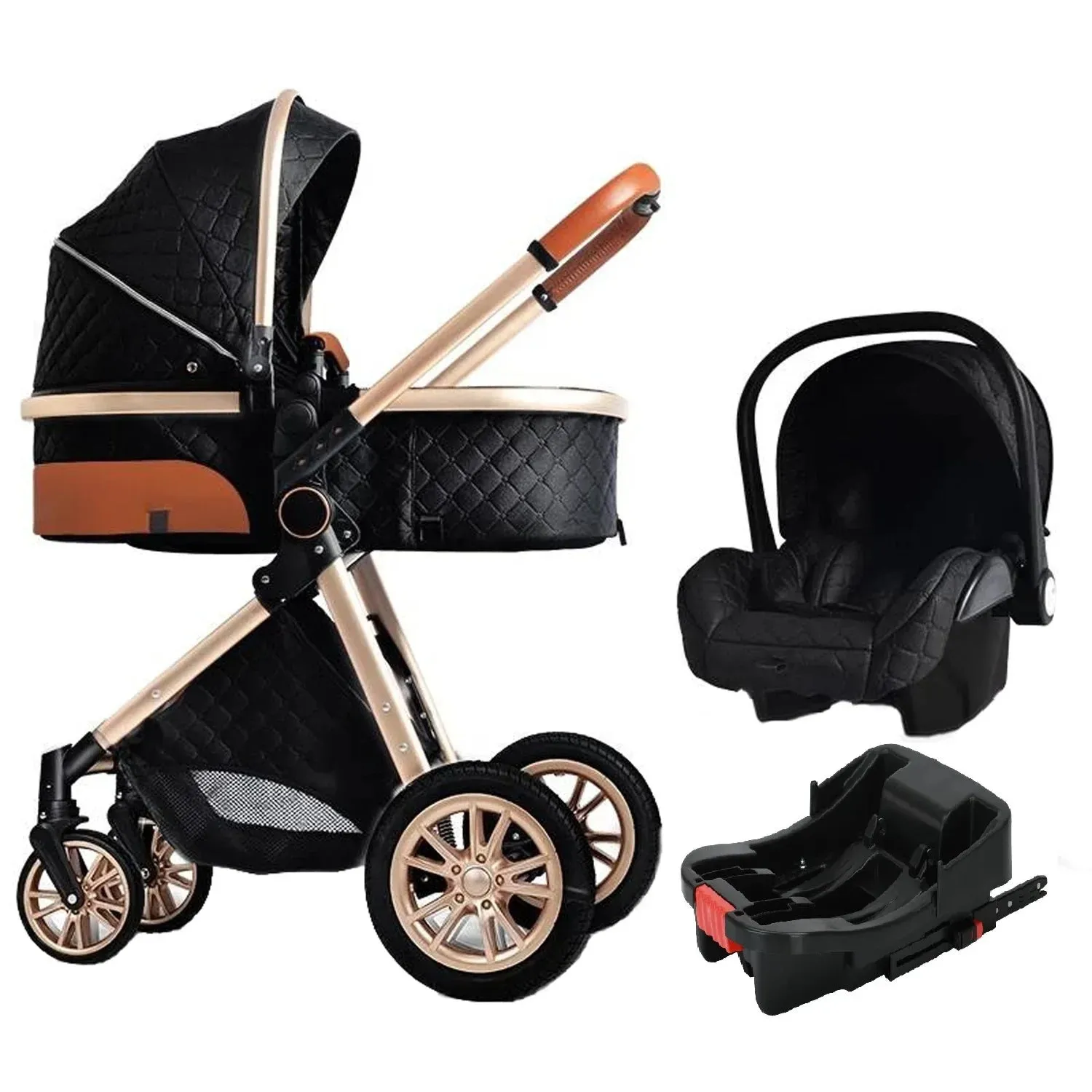 3-in-1 Luxury Portable Travel Pram & Stroller
