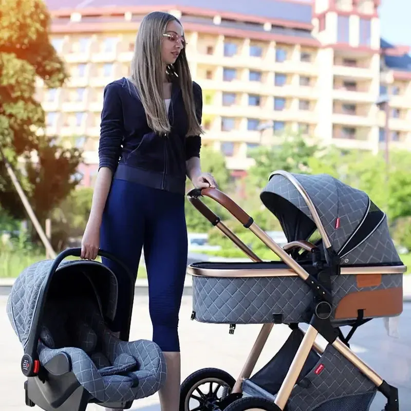 3-in-1 Luxury Portable Travel Pram & Stroller