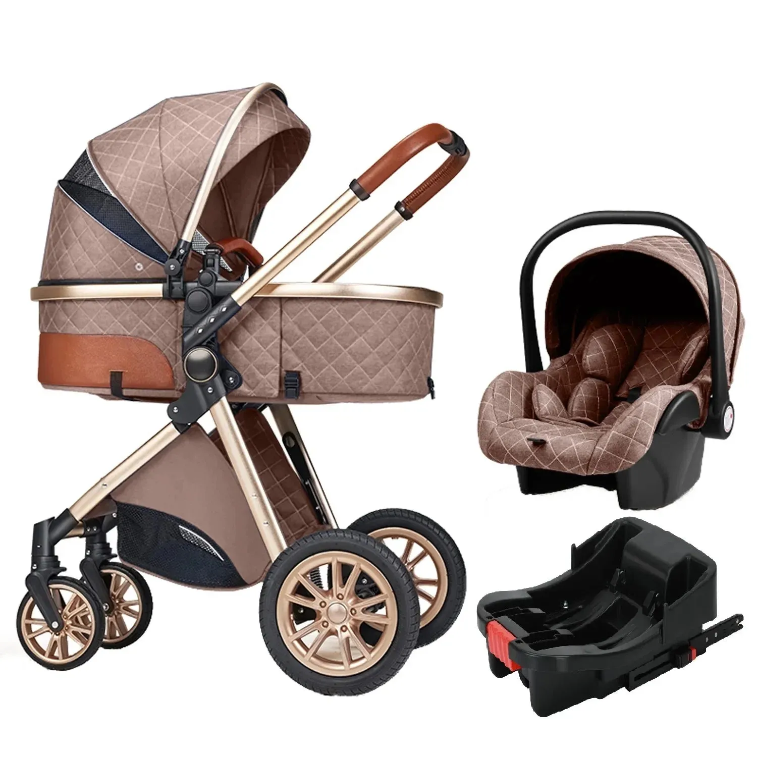 3-in-1 Luxury Portable Travel Pram & Stroller