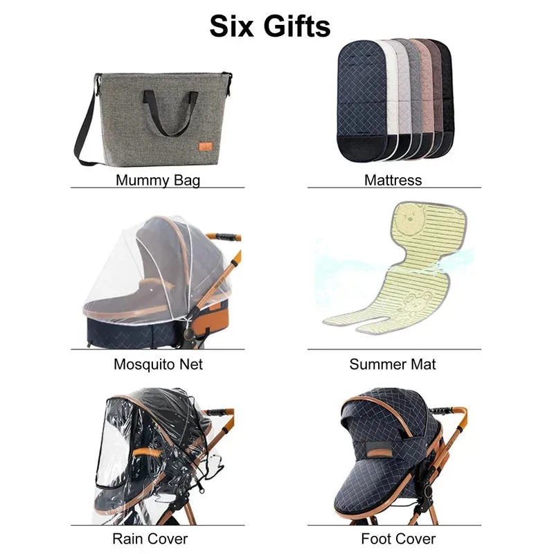 3-in-1 Luxury Portable Travel Pram & Stroller
