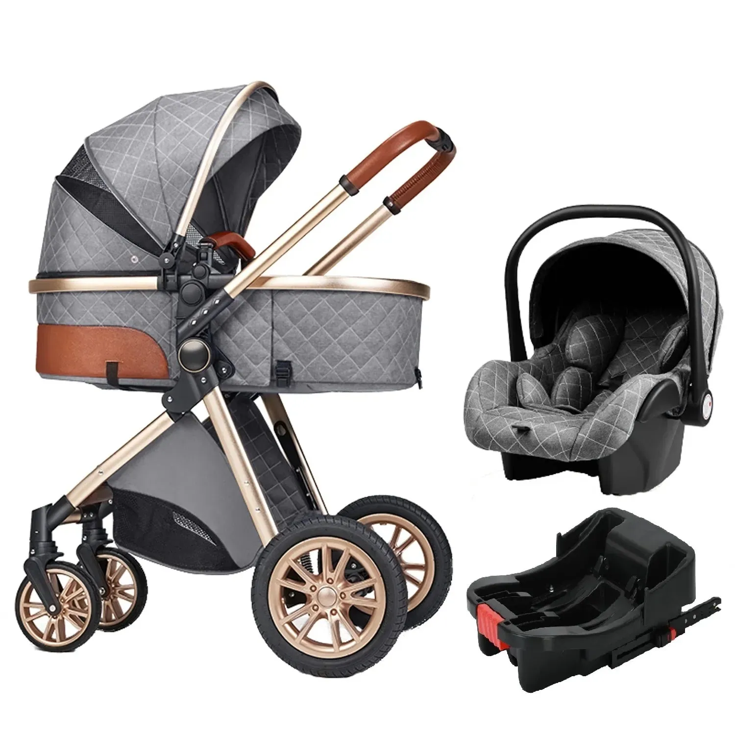 3-in-1 Luxury Portable Travel Pram & Stroller