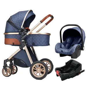 3-in-1 Luxury Portable Travel Pram & Stroller