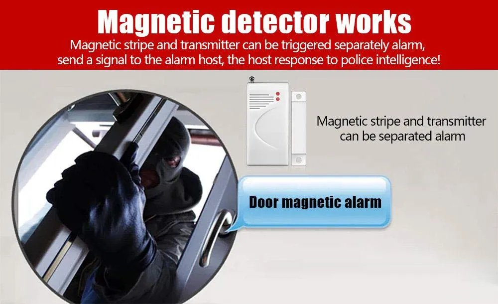 315 MHz Wireless Door / Window Magnetic Sensor for Home Security Alarm Systems