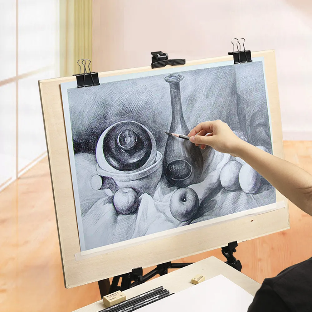 4K Solid Wood Drawing Board Easel | Indoor Painting Table, Sketching Drawing Tool