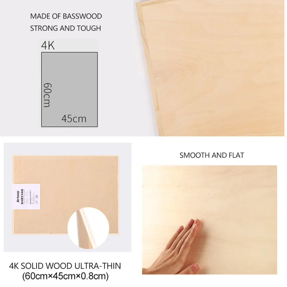4K Solid Wood Drawing Board Easel | Indoor Painting Table, Sketching Drawing Tool