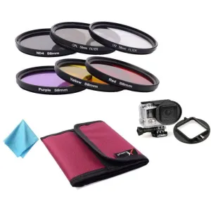 52mm Complete Filter Set for GoPro Hero 4 / 3 
