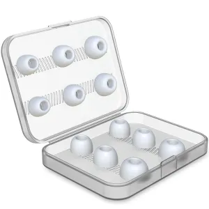 6 Pairs Wireless Earphone Earplugs For Airpods Pro With Storage Box - White