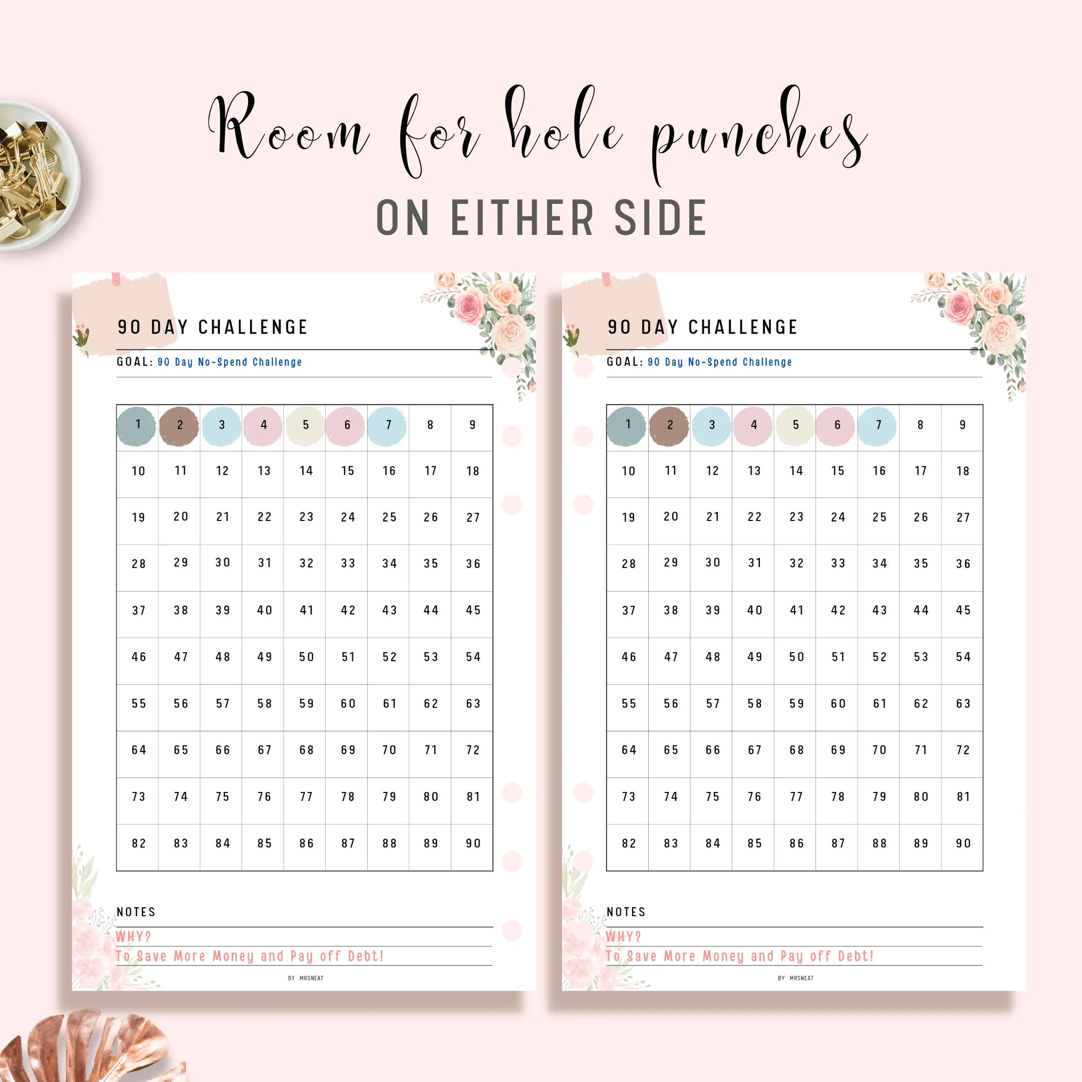 90 day challenge printable - M103/4