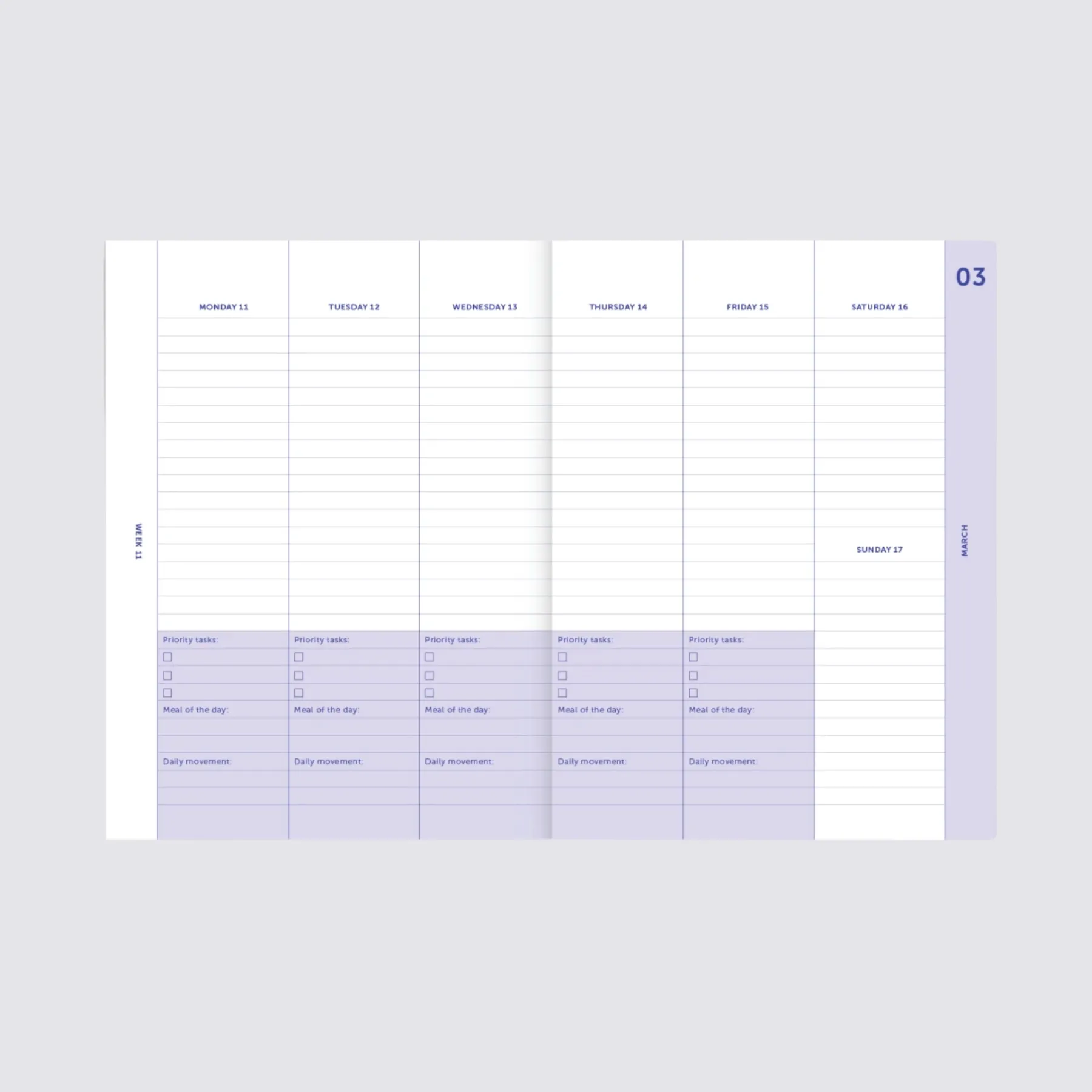 Academic Diary 2023 / 2024 - Lilac