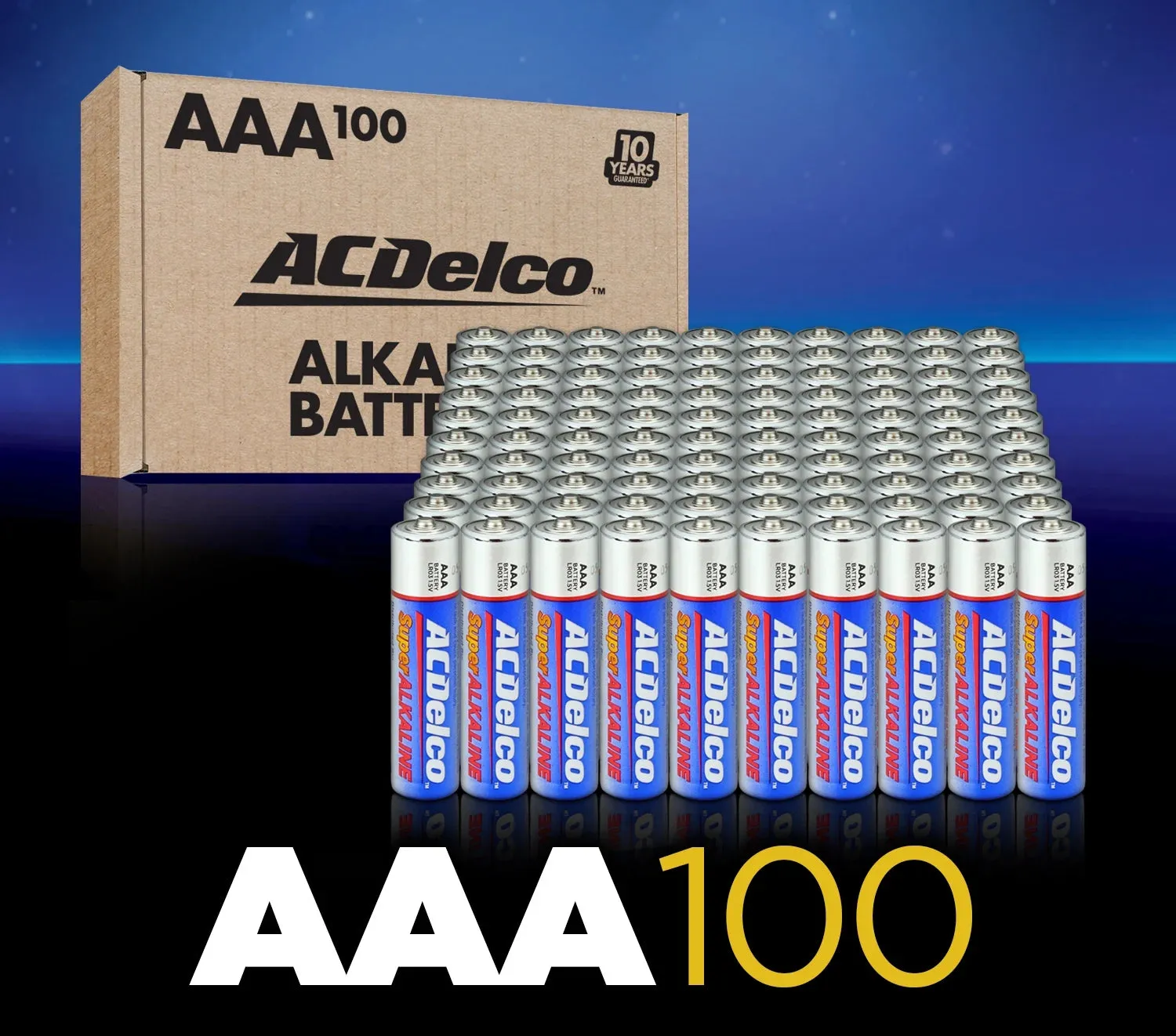 ACDelco Super Alkaline AAA Batteries, 100-Count