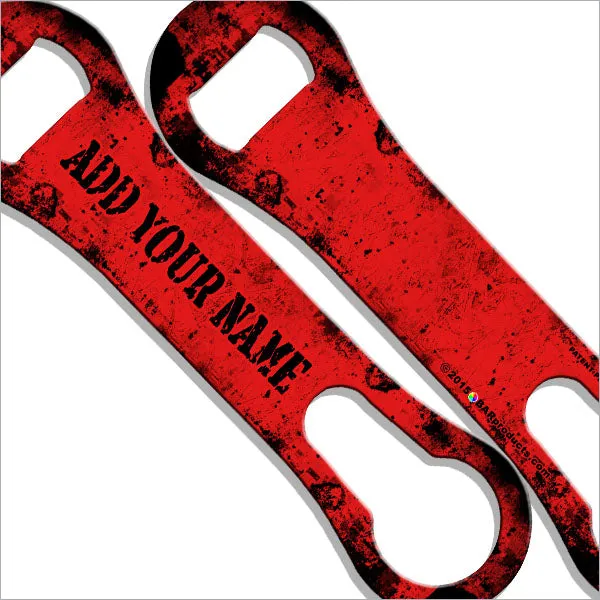 ADD YOUR NAME V-ROD® Bottle Opener – Grunge – Several Color Options