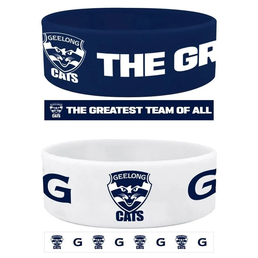 AFL Wrist Bands Set of 2 - Geelong Cats - Set of Two - Silicone Band