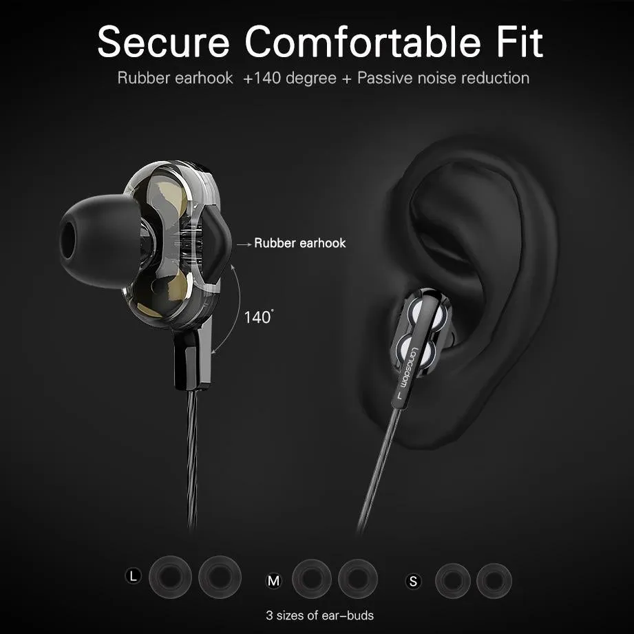 Black Double Moving Coil Wheat Headset