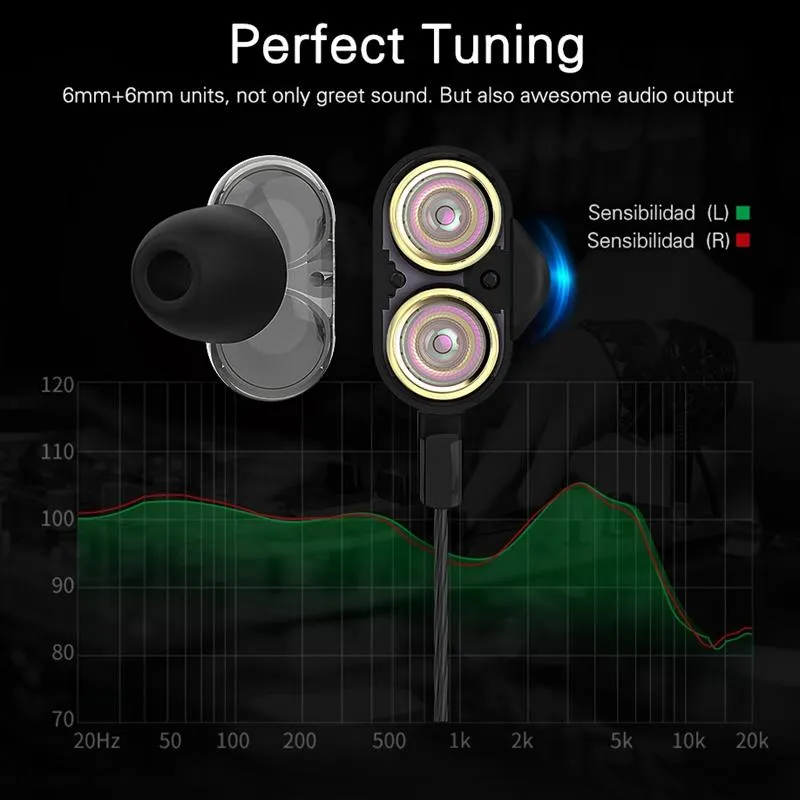 Black Double Moving Coil Wheat Headset