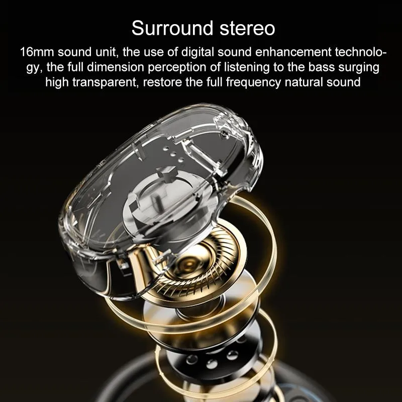 Black Open Wireless Bluetooth Earphones - Ysp18 Ows