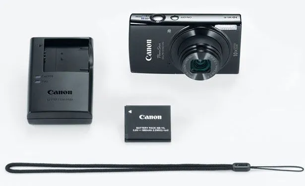 Canon PowerShot ELPH 190 IS 20 Megapixel Black Digital Camera - 1084C001