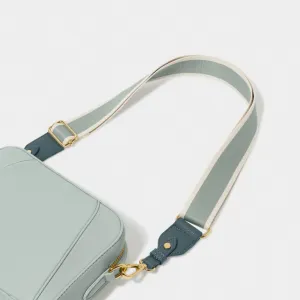 CANVAS DUSTY BLUE STRIPE BAG STRAP