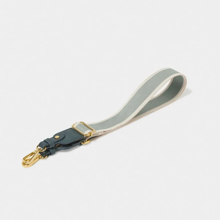 CANVAS DUSTY BLUE STRIPE BAG STRAP