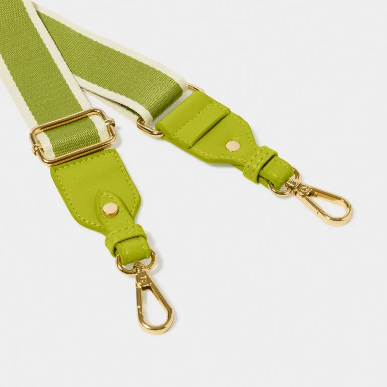 CANVAS LIME STRIPE BAG STRAP