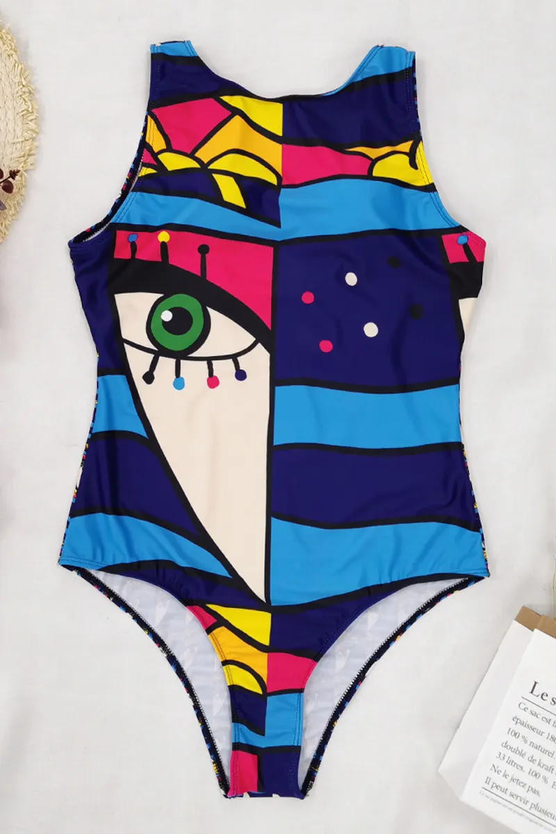 Capture Your Heart Printed One Piece Swimsuit