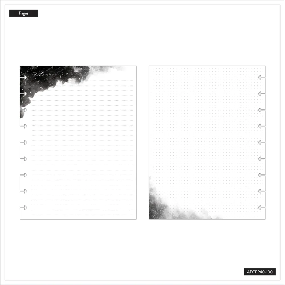 Celestial Elegance - Dotted Lined Classic Filler Paper - 40 Sheets