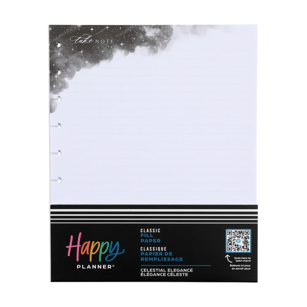 Celestial Elegance - Dotted Lined Classic Filler Paper - 40 Sheets