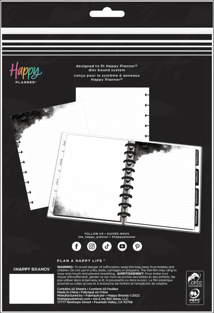 Celestial Elegance - Dotted Lined Classic Filler Paper - 40 Sheets