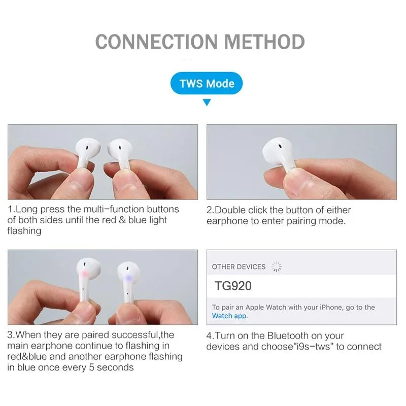 Clear Hi-fi Sound t & g Tg920 Tws Touch Control Wireless Earbud 5.0