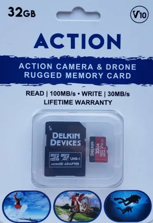 Delkin Devices Action Camera & Drone Rugged 32GB Memory Card