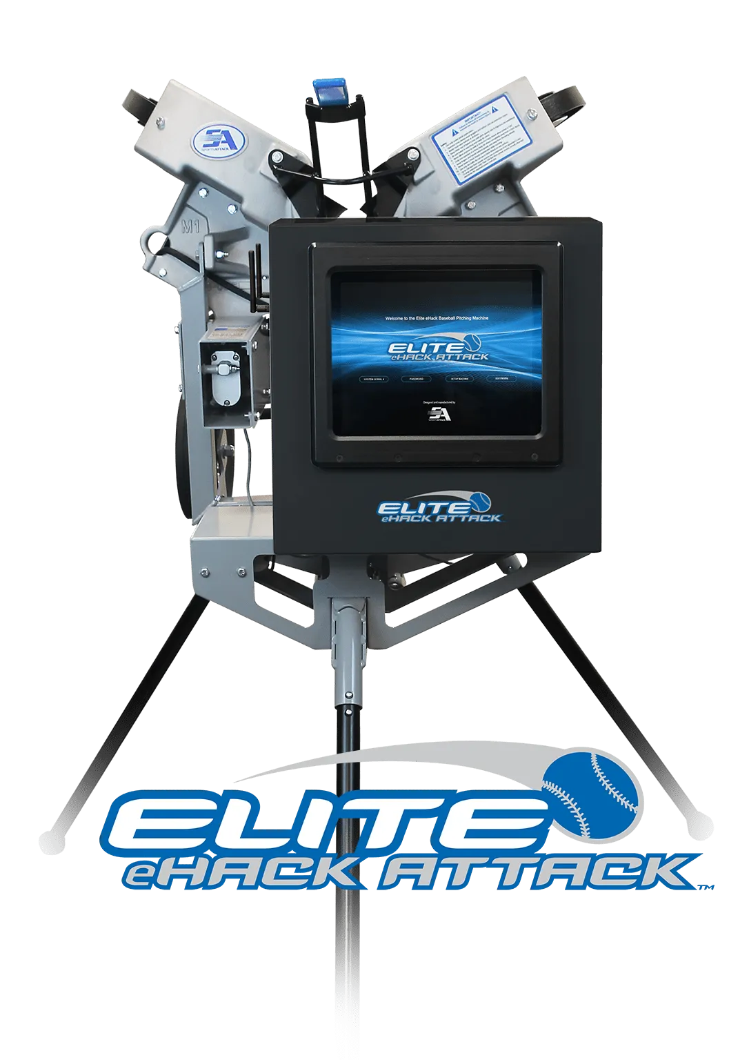Electronic Elite E-Hack Attack Pitching Machine 3 Wheel Machine