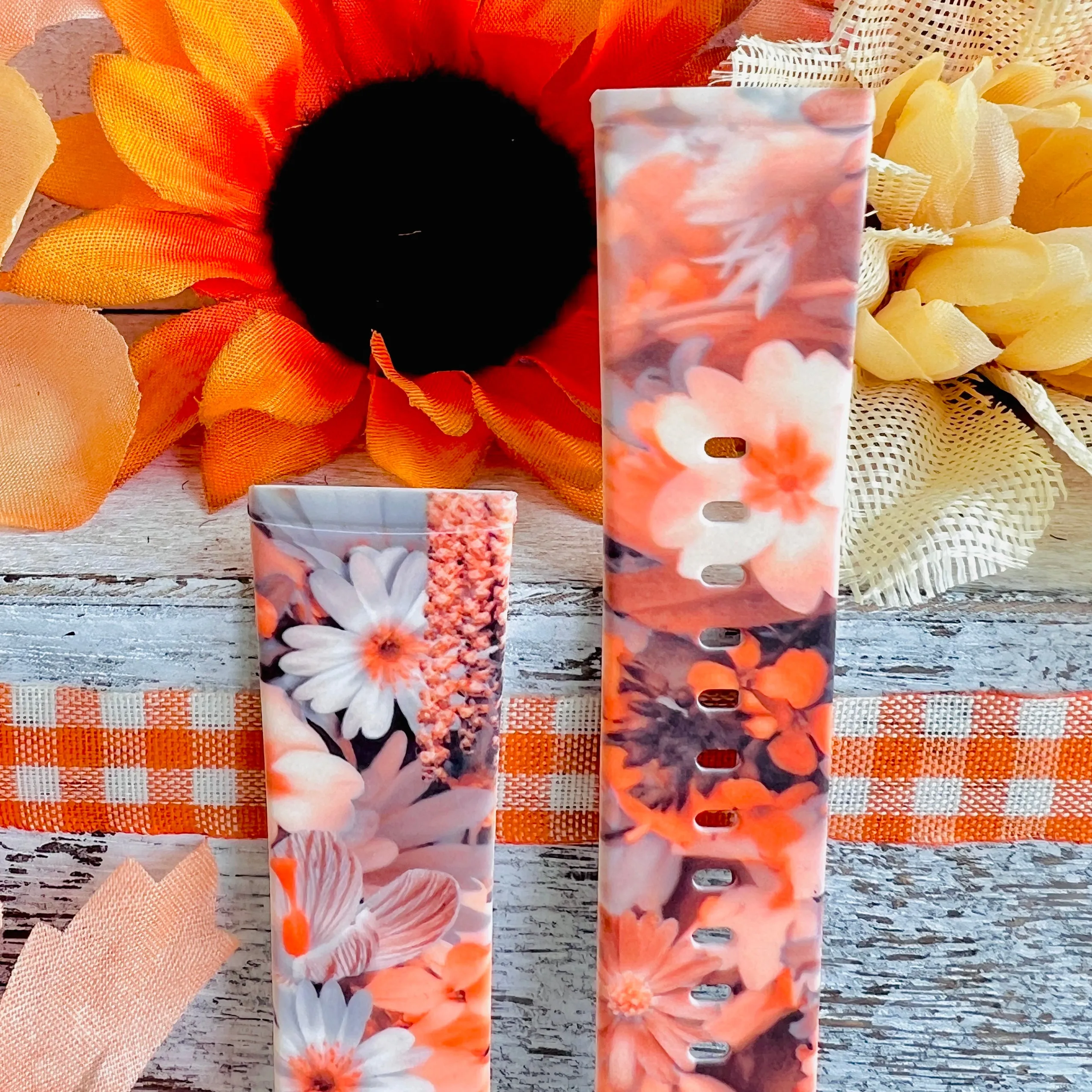Fall Blooms Print Silicone Band For Fitbit Versa 3/4/Sense