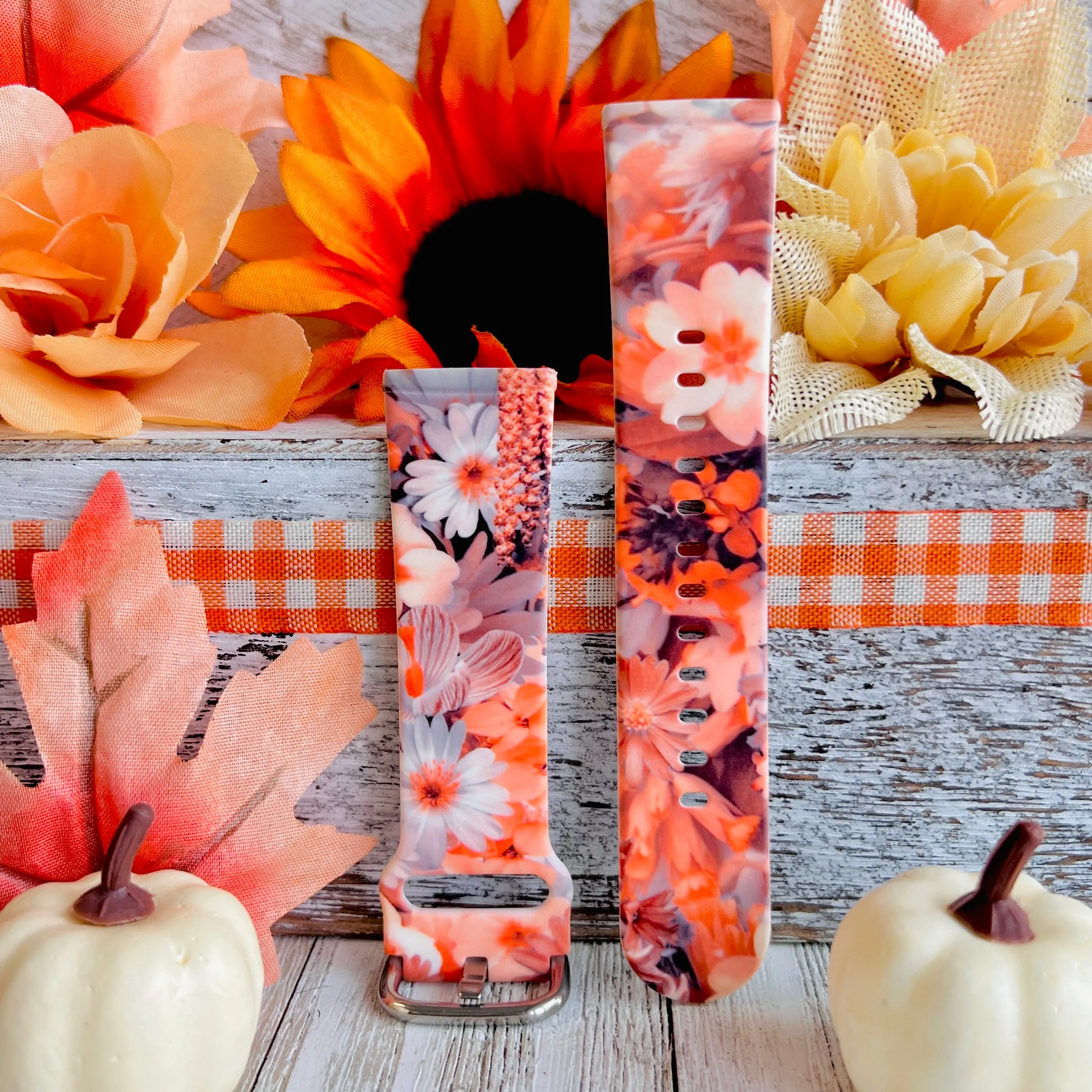 Fall Blooms Print Silicone Band For Fitbit Versa 3/4/Sense