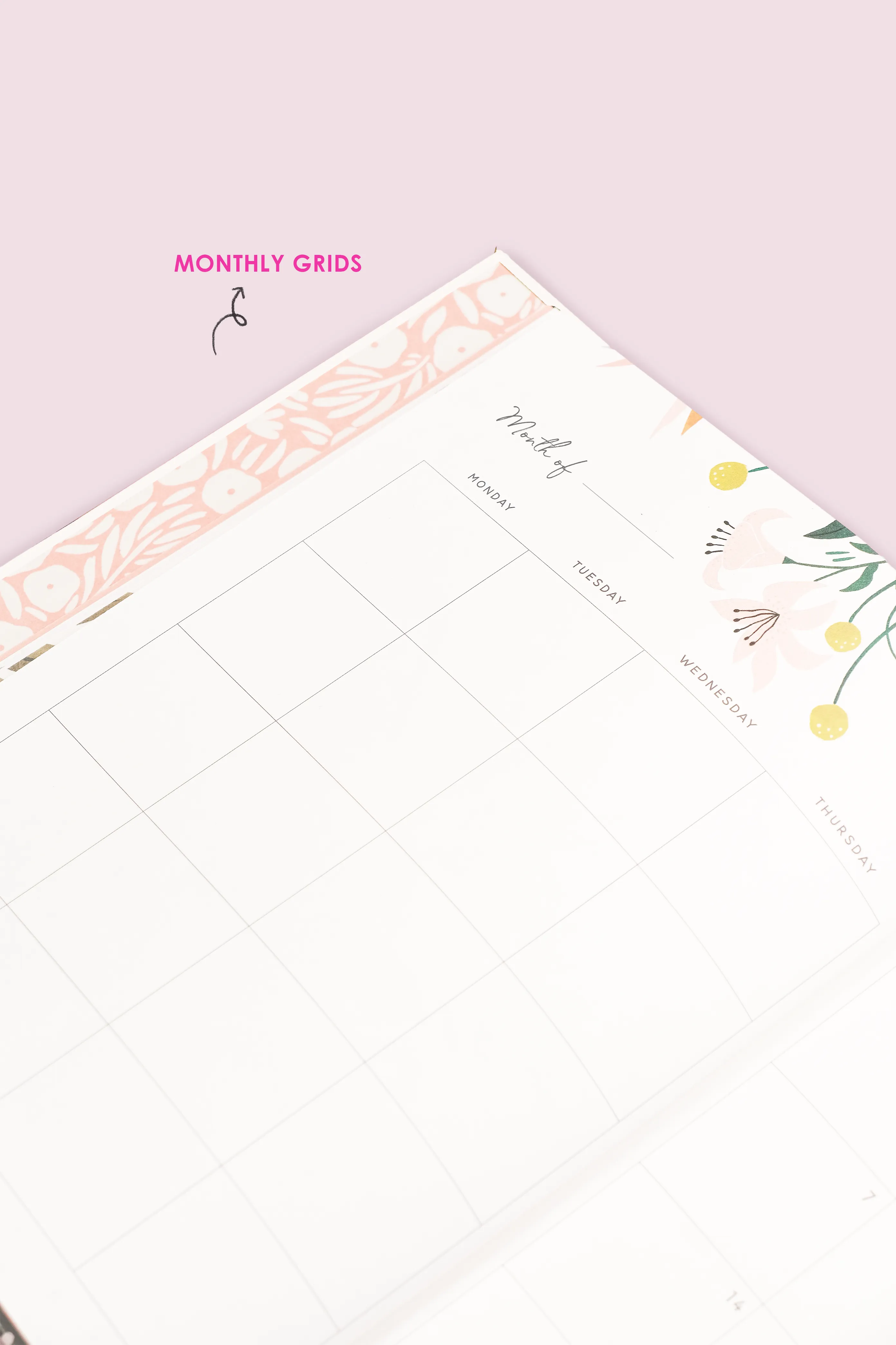 Flower Power Hardbound Undated Planner