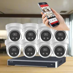 Hikvision CCTV Kit, AcuSense, 8 x 6MP Turret, 16CH NVR with 3TB HDD