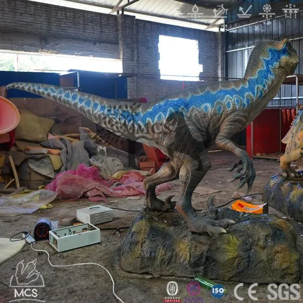 Jurassic-Sized Robotic Blue Raptor Model-MCSV001