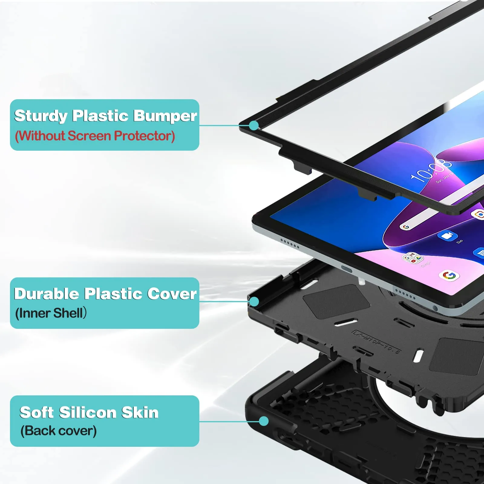 Lenovo Tab M10 Plus 10.6" 3rd Gen Heavy Duty Rugged Case | ProCase