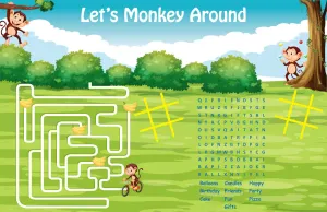 Let's Monkey Around Placemat - 100/Pack