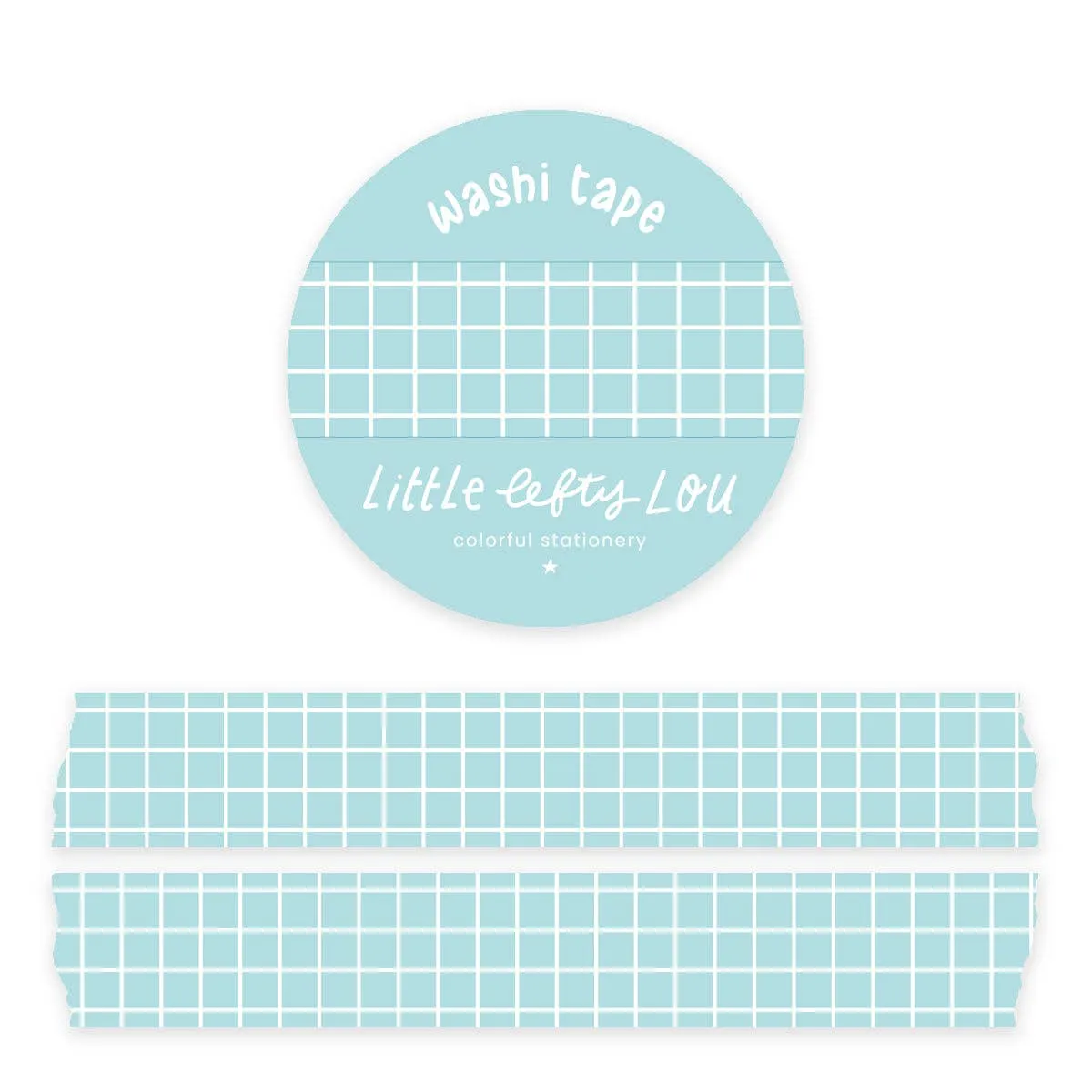 Light Blue Grid Washi Tape by Little Lefty Lou