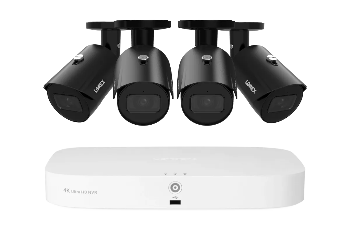 Lorex Fusion NVR with A4 4MP (2K) IP Bullet Cameras - 4K 16-Channel (8 Wired   8 Wi-Fi Fusion) 2TB Wired System