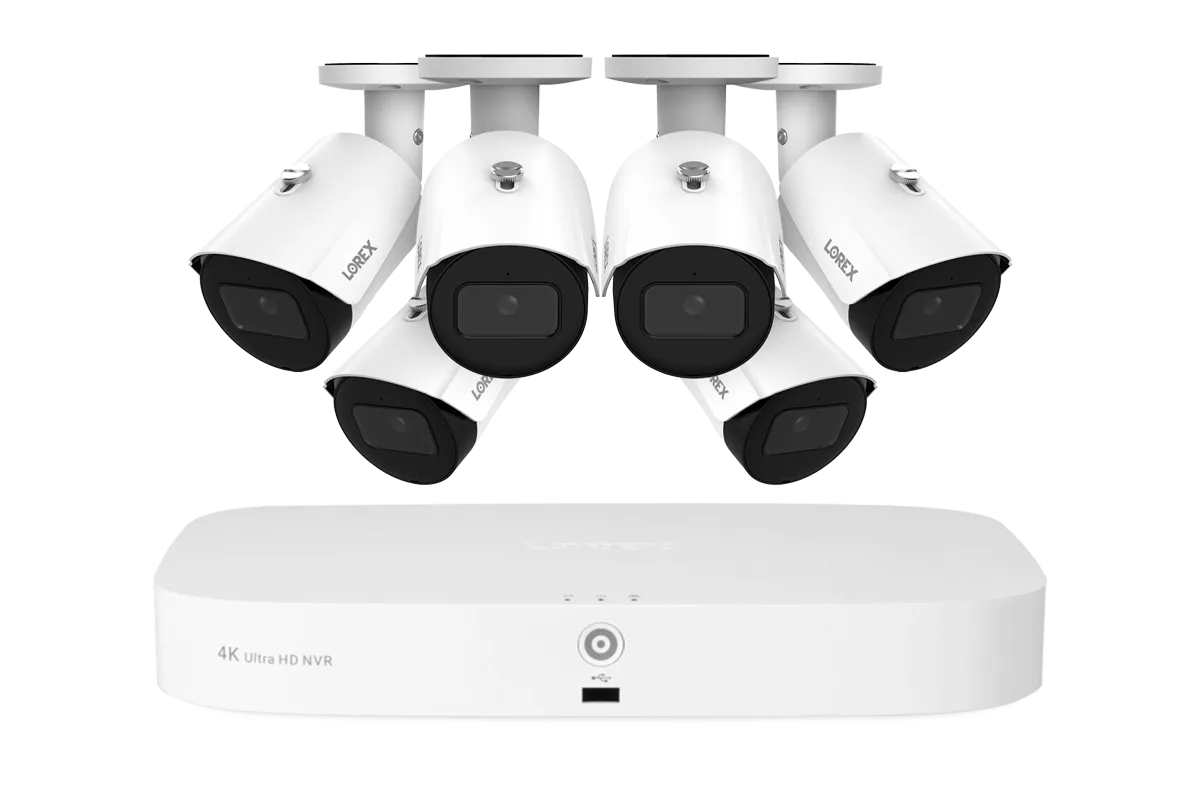 Lorex Fusion NVR with A4 4MP (2K) IP Bullet Cameras - 4K 16-Channel (8 Wired   8 Wi-Fi Fusion) 2TB Wired System