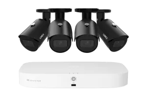 Lorex Fusion NVR with A4 4MP (2K) IP Bullet Cameras - 4K 16-Channel (8 Wired   8 Wi-Fi Fusion) 2TB Wired System