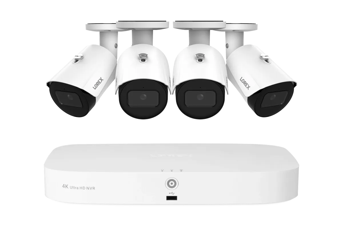 Lorex Fusion NVR with A4 4MP (2K) IP Bullet Cameras - 4K 16-Channel (8 Wired   8 Wi-Fi Fusion) 2TB Wired System