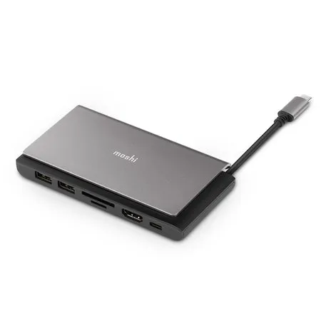 MOSHI Symbus Mini 7-in-1 Portable USB-C HUB - Gray