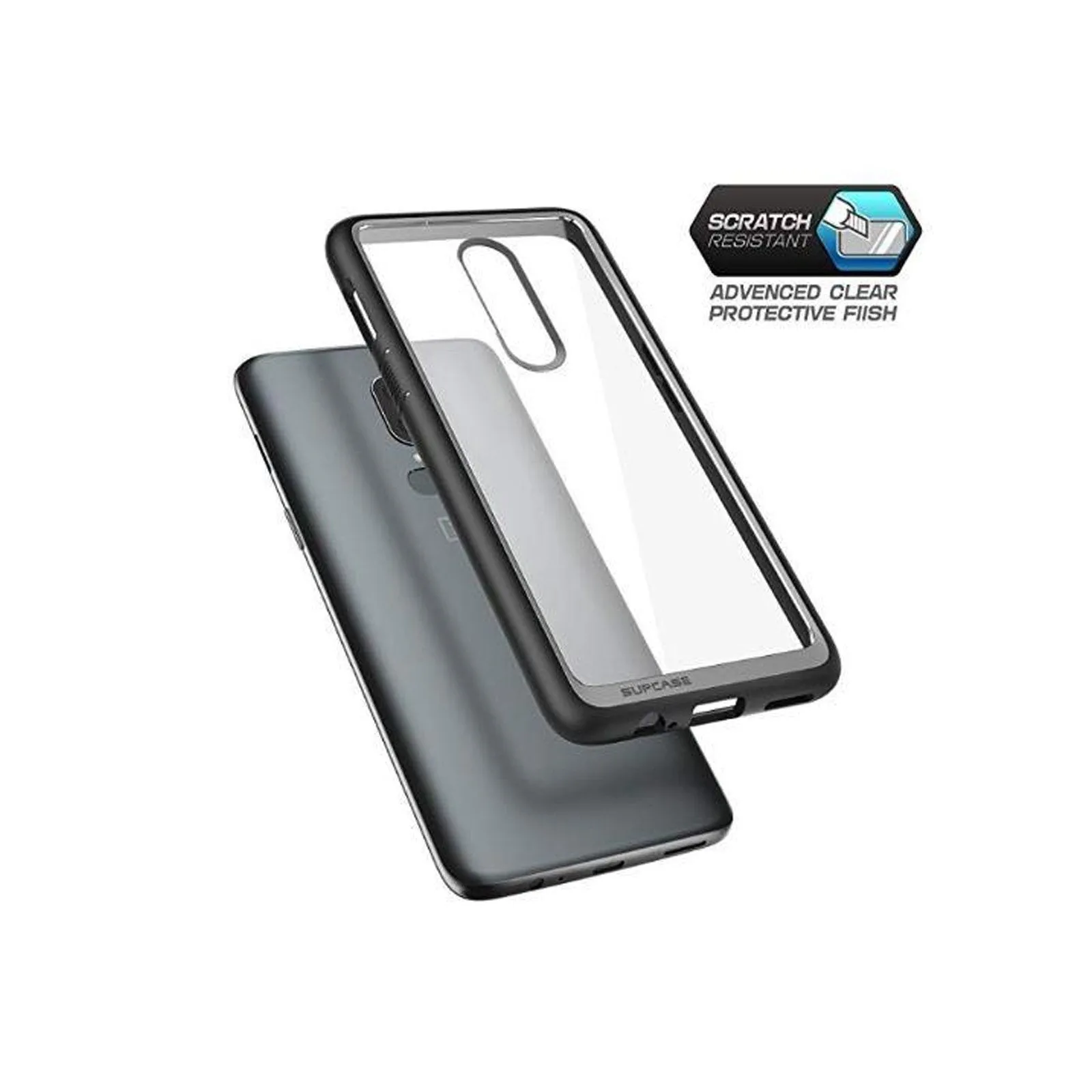 OnePlus 6 Unicorn Beetle Style Slim Clear Case-Black